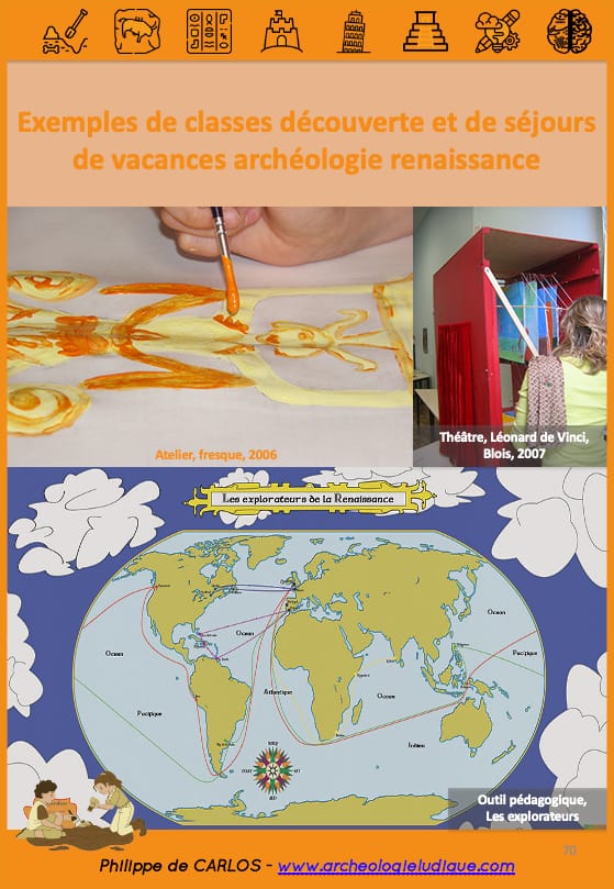 Classes de découvertes et séjours de vacances archéologie et Renaissance